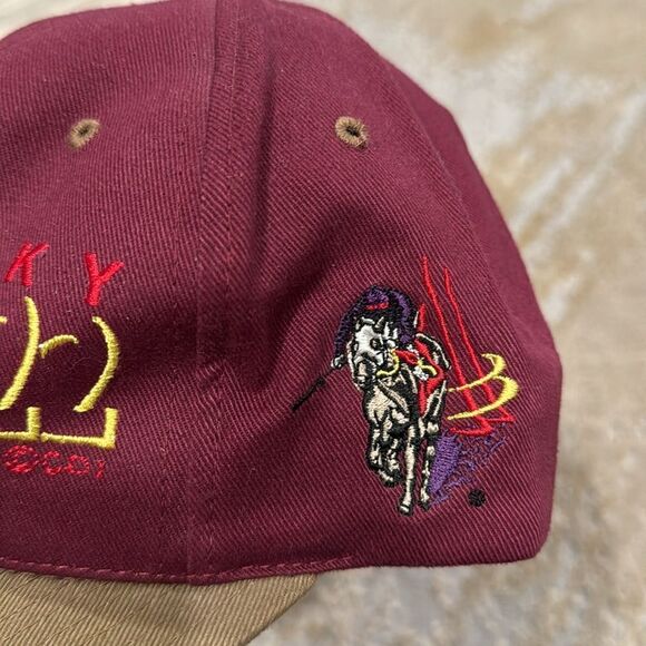 Vintage RARE 1996 Kentucky Derby 122 Red Snapback Baseball Cap Hat - All Pro - Picture 3 of 9